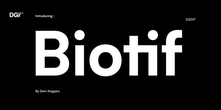Ejemplo de fuente Biotif SemiBold Italic